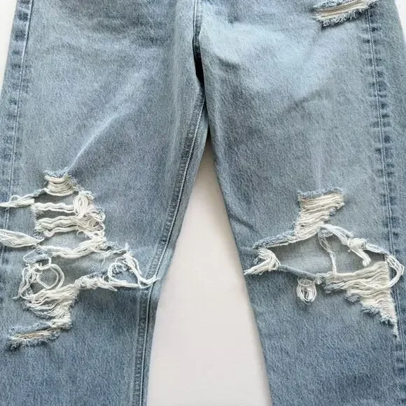 Agolde '90s Jeans Mid-Rise Loose Fit Size 25 Distressed Straight Leg Retro USA - Picture 5 of 9